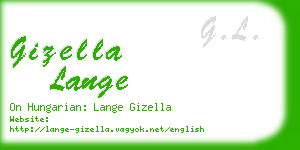 gizella lange business card